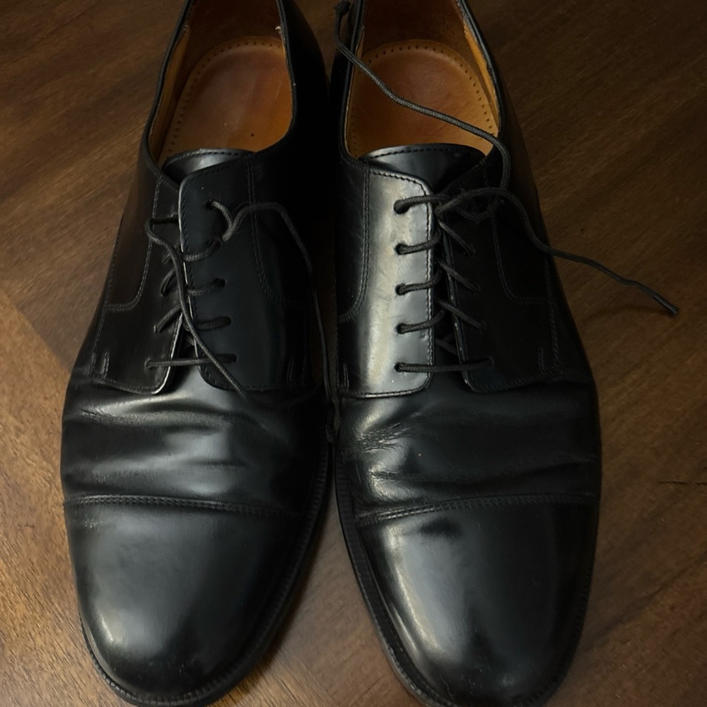 Cole Haan City Black Leather Oxfords
